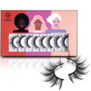 DYSILK 8 Pairs 5D Eyelashes Faux Mink Eyelashes Dramatic Look False Eyelashes Pack Fluffy Extended Fake Eyelashes Long Reusable Soft Lashes Thick Handmade Eyelashes No Glue DYSILK
