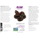 NOW Solutions, Jojoba Oil, 100% Pure Moisturizing, Multi-Purpose Oil for Face, Hair and Body, 4-Ounce NOW