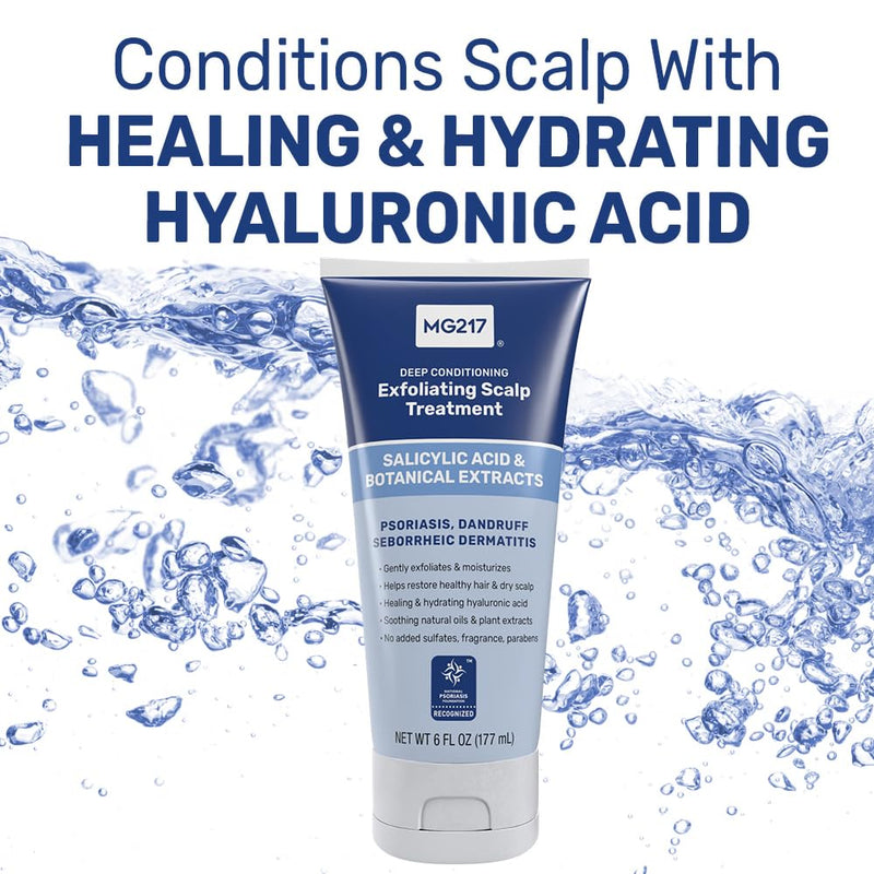 MG217 Deep Conditioning Salicylic Acid Scalp Care for Psoriasis, Exfoliating and Hydrating Formula, Sulfate-Free, Paraben-Free, Cruelty-Free, Fragrance-Free, 6 fl oz Infinity Warehouse
