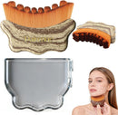 New Lymphatic Contour Face Brush - Facial Sculpting & Anti-Puffiness Tool | Ultra Soft Dry Brush for Jawline Massage & Lymphatic Drainage | Ergonomic Design (Brown, 3pc) Infinity Warehouse