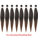 Pre-stretched Braids Hair 26 Inch 8 Packs Professional Itch Free Hot Water Setting Synthetic Fiber Ombre Yaki Texture Braid Hair Extensions 1B-30 Beyond Beauty Store