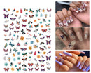 10 Sheets Butterfly Nail Stickers, Self-Adhesive Beautiful Butterfly Nail Art Sticker Decals Manicure Nail Tip Decoration Conpru