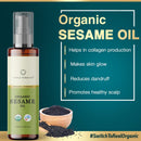 Life & Pursuits Cold-Pressed Unrefined Sesame Oil (6.76 fl oz / 200 ml) for Skin & Hair - Moisturizer for Healthy Hair and Smooth Skin Life & Pursuits