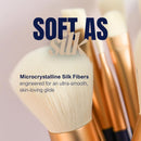 BERRY GOODS 12-Piece Makeup Brush Set with Microcrystalline Silk Fibers – Ultra-Soft, Vegan & Cruelty-Free Face & Eye Brushes with Travel Case (BERRY Blue) Infinity Warehouse