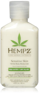 Hempz Sensitive Skin Herbal Body Moisturizer with Oatmeal, Shea Butter for Women and Men,2.25 oz. -Premium,Soothing Body Lotion with Hemp Seed, Cocoa Seed, Mango Seed for Dry Skin -Skin Care Products Hempz