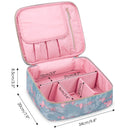 Travel Makeup Bag Large Cosmetic Bag Makeup Case Organizer for Women and Girls (Flamingo) Narwey