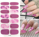 15 Sheets Full Nail Polish Strips Nail Wraps Decal Street Adhesive Nails Stickers False Nail Design Nail Polish Strips with Nail Files for Women Girls AFSTEE