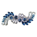 Faship Gorgeous Navy Blue Crystal Flower Barrette Clip Faship
