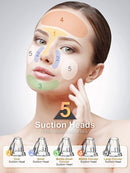 Blackhead Remover Pore Vacuum EUHOME Electric Rechargeable Blackhead Whitehead Acne Comedone Pimple Extractor Facial Pore Cleaner Blackhead Removal Kit 5 Suction Probes Face Cleaning Tools EUHOME