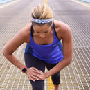 Sweaty Bands Womens Girls Headband - Non-Slip Velvet-Lined Sports Hairband - Fiesta Blue 1-Inch Sweaty Bands