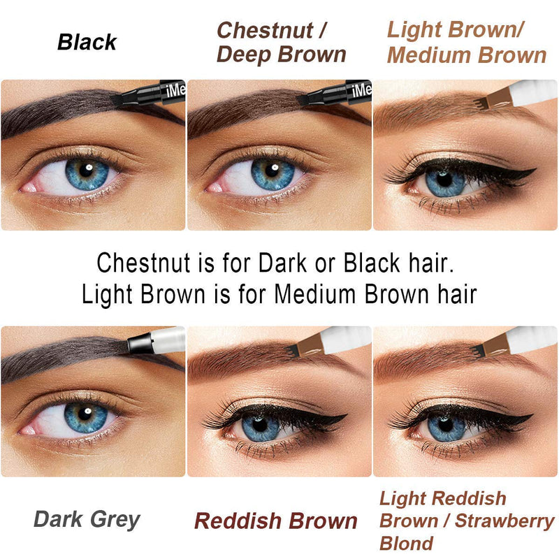 iMethod Eyebrow Pen - iMethod Eye Brown Makeup, Eyebrow Pencil with a Micro-Fork Tip Applicator Creates Natural Looking Brows Effortlessly and Stays on All Day, Light Brown iMethod