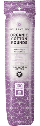 SoulSation Organic Cotton Rounds, 400 Count - Makeup Remover Pads for Face, Lint-Free SOULSATION