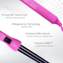 Herstyler Grande Pink Curling Iron and V Comb Straightening Comb (Black) Set HerStyler