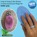 Avilana Exfoliating Silicone Body Scrubber Easy to Clean, Lathers Well, Long Lasting, And More Hygienic Than Traditional Loofah (Gray) Avilana