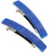 Camila Paris CP3042 French Hair Barrette Clip for Girls, Set of 2 Blue Rubberized Metal Clasp Strong Hold Grip Hair Clips for Women, No Slip Durable Styling Girls Hair Accessories, Made in France Camila