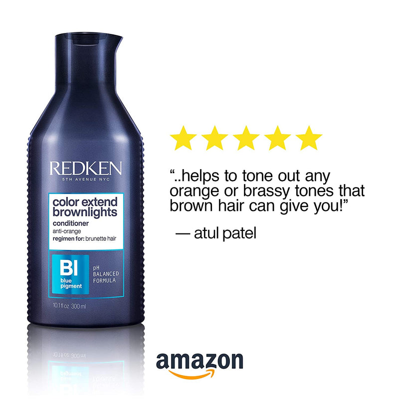 Redken Color Extend Brownlights Blue Conditioner | Hair Toner For Natural & Color-Treated Brunettes | Tones Hair & Removes Brass| Sulfate Free Shampoo martinandmark.com