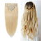 Clip in 100% Remy Human Hair Extensions 8''-24'' Full Head 8pcs 18clips Short Soft Silky Straight for Women Beauty 65g 8" / 8 inch #613 Bleach Blonde MY-LADY
