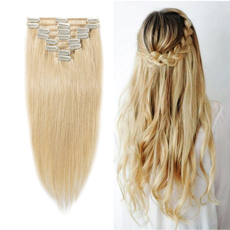 MY-LADY Clip in 100% Remy Human Hair Extensions 8''-24'' Full Head 8pcs 18clips Short Soft Silky Straight for Women Beauty 65g 8" / 8 inch