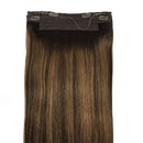 GOO GOO Human Hair Extensions 12 Inch 70g Halo Hair Extensions Balayage Dark Brown to Chestnut Brown Straight Remy Halo Hair Extensions Invisible Hairpiece Halo Hair Extensions GOO GOO