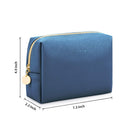 Gonex Small Makeup Bag for Purse, Water-Resistant PU Vegan Leather Travel Cosmetic Pouch with Christmas Gift Box, Portable Toiletry Bag for Women Girls Daily Storage Organizer Royal Blue Gonex