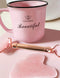 Jade Roller Gua Sha,Rose Quartz Face Roller Skin Care Tools,Beauty Facial Massager,Eye Roller For Puffy Eyes,Self Care Gifts For Women,HANABEE Skincare Sets & Kits (Rose Quartz) HANABEE Store