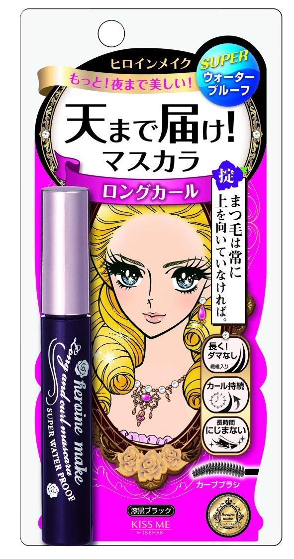KISSME HEROINE MAKE Long and Curl Mascara Super Waterproof 01 Jet Black Heroine Make