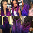 Ombre Kanekalon Braiding Hair 3 Pack Ombre Jumbo Braiding Hair Extensions 24 Inch Jumbo Braid Synthetic Hair for Braiding (3 pack, Black-Purple-Blue) Angels Beauty