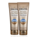 Jergens Natural Glow +FIRMING Self Tanner Body Lotion, Medium to Tan Skin Tone, Sunless Tanning Moisturizer, featuring Collagen and Elastin, Helps to Visibly Reduce Cellulite, 7.5 oz (2 Pack) Jergens