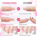 Modelones Poly Extension Gel Nail Kit - Builder Nail Enhancement Gel 6 Colors Pink Nude All In One Kit with Nail Lamp Base Top Coat Set Acrylic Design Salon Valentines Nail Art modelones