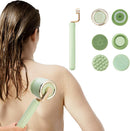 Electric Body Bath Brush for Shower, Rechargeable Body Brush with Detachable Long Handle and 5 Heads, 3 Speeds Bath Brush for Skin Care, Basic Cleaning and Massage (Sliver) Infinity Warehouse