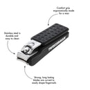 Tweezerman Precision Grip Fingernail Clipper, Black Tweezerman