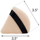 3-Pack Powder Puffs For Face Makeup, Made of Cotton Velour in Triangle Wedge Shape Designed for Contouring, Under Eyes and Corners JUVITUS