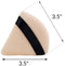 3-Pack Powder Puffs For Face Makeup, Made of Cotton Velour in Triangle Wedge Shape Designed for Contouring, Under Eyes and Corners JUVITUS