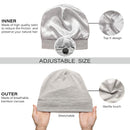 Satin Bonnet Lined Sleeping Beanie Hat Bamboo Headwear Frizzy Natural Hair Nurse Cap for Women and Men CAPLORD