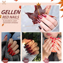 Gellen Gel Nail Polish Set - Glamour Reds Magenta Maroon Trend Nail Gel 6 Colors - Soak Off Gel Polish Nail Art Home Gel Manicure Kit Gellen