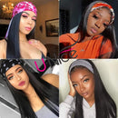 UNice Straight Headband Human Hair Wig Glueless None Lace Front Machine Made Brazilian Virgin Hair Wigs for Black Women 150% Density (20 inch) UNICE Store