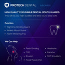 Neomen Mouth Guard - 2 Sizes, Pack of 4 - New Upgraded Anti Grinding Dental Night Guard, Stops Bruxism, Tmj & Eliminates Teeth Clenching, 100% Satisfaction NEOMEN