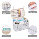 Travel Makeup Bag Large Cosmetic Bag Make up Case Organizer for Women and Girls (Large, Marble) Narwey Store