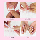 Glamnetic Press On Nails - Wild Card | Opaque UV Finish Short Pointed Almond Shape, Reusable Pastel Nails in 12 Sizes - 24 Nail Kit with Glue Glamnetic