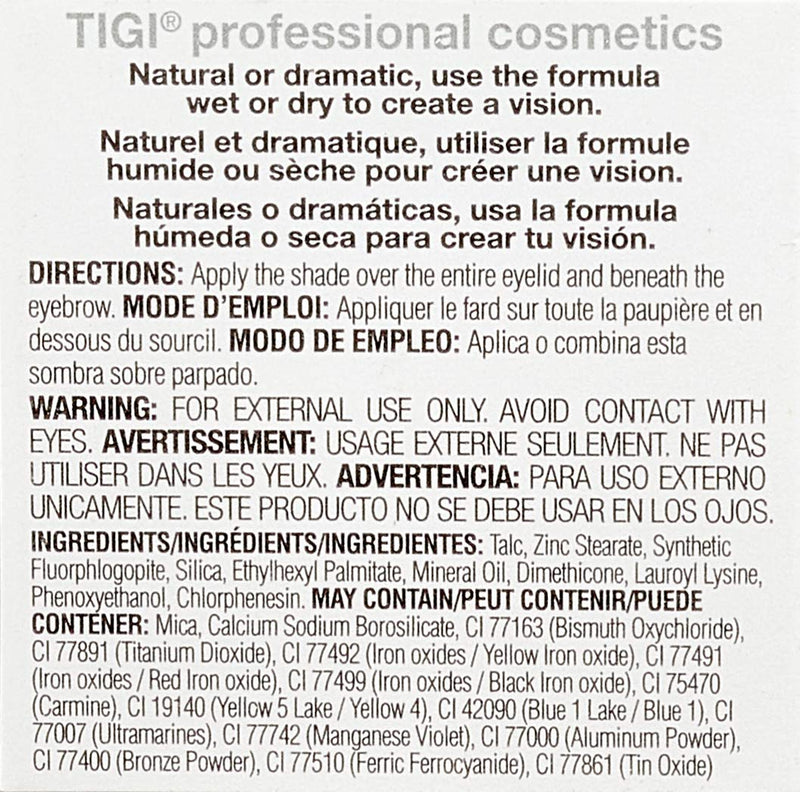 TIGI Cosmetics High Density Single Eyeshadow, True Natural, 0.13 Ounce (764142) TIGI