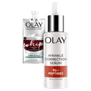 Olay Collagen Peptides Wrinkle Correction Serum with Vitamin B3, 1.3 Oz + Whip Face Moisturizer Travel/Trial Size Gift Set Olay