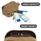 emissary Men's Toiletry Bag Leather and Canvas Travel Toiletry Bag Dopp Kit for Men Shaving Bag for Travel Accessories (Brown) emissary