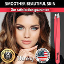 Tweezers for Women - Slant Tweezers - Tweezers Precision - Professional Eyebrow Tweezers - Durable Tweezer for Facial Hair Removal and Brow Shaping WERONY