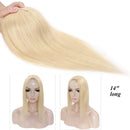 S-noilite Silk Base Topper Human Hair Piece Clip in Crown Toupee Top Hair Extensions Silk Topper for Women Replacement for Slight Hair Loss Thinning Hair 130% Density (16"-50g,