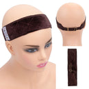 GEX Upgraded Wig Grip Band with Adjustable Elastic Closure Flexible Velvet No Slip Wig grip Headbands Cap for Wigs(Brown) gexworldwide