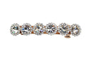Faship Clear Crystal Rose Gold Plated Floral Small Hair Barrette Clip Faship