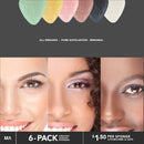 Minamul Konjac Exfoliating Organic Facial Sponge Set | Gentle daily face scrub/skincare | Safe for Oily, Dry, Combination or Sensitive skin | Charcoal, Turmeric, French Green, Red & Pink Clay Minamul