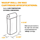 waxup Honey Roll On Wax 2 Pack and 100 Wax Strips, Pro Refill, Hot Hair Removal Wax Cartridge, Depilatory Wax Roller for Sensitive Skin, Home Self Waxing Body, Legs, Arms. Soft Wax Warmer not included waxup