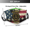 Tequfe United States Army US Army Veteran Face Mask Reusable Facial Balaclavas Fashion Design Uv Protection Face Protection With 2 Filters Tequfe