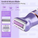 2-in-1 Electric Razor for Women, EESKA Electric Shaver for Women Cordless for Women Face, Legs and Underarm, Portable Bikini Trimmer IPX7 Waterproof Wet and Dry Hair Removal, Type-C USB Recharge… EESKA